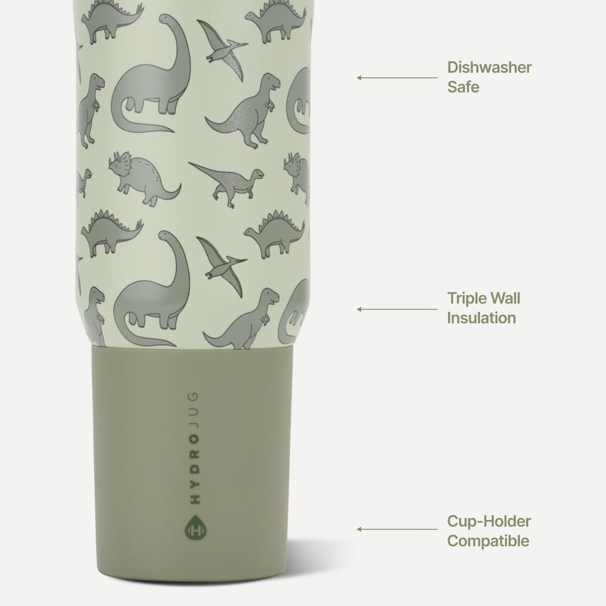 HYDROJUG HydroJug Sport 20oz - Leakproof Kids Insulated Water Bottle – Dinosaur