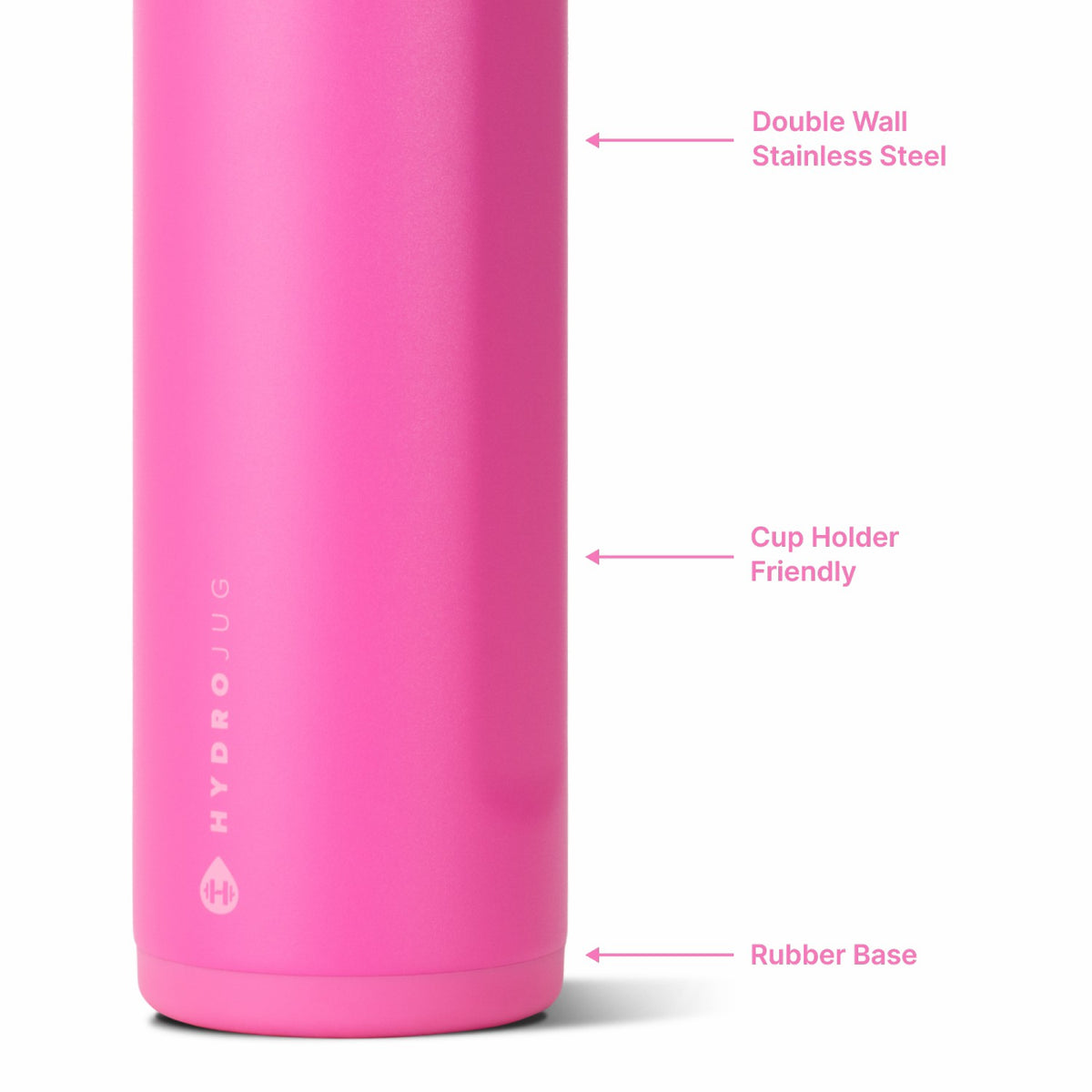 HYDROJUG HydroJug Ease2o 24oz - 2-in-1 Water Bottle with Soft Straw & Chug Spout – Razzle