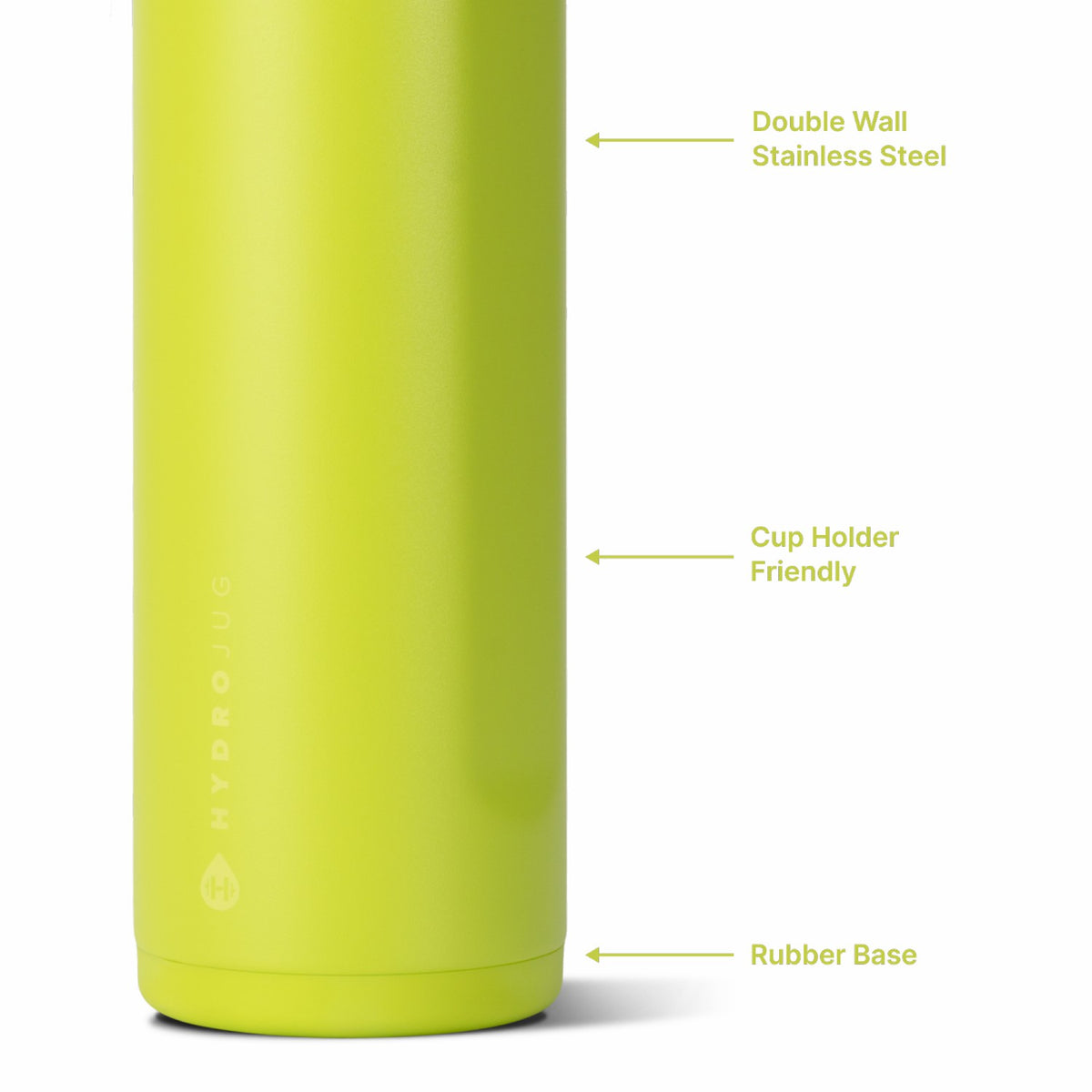 HYDROJUG HydroJug Ease2o 24oz - 2-in-1 Water Bottle with Soft Straw & Chug Spout – Lemon Lime