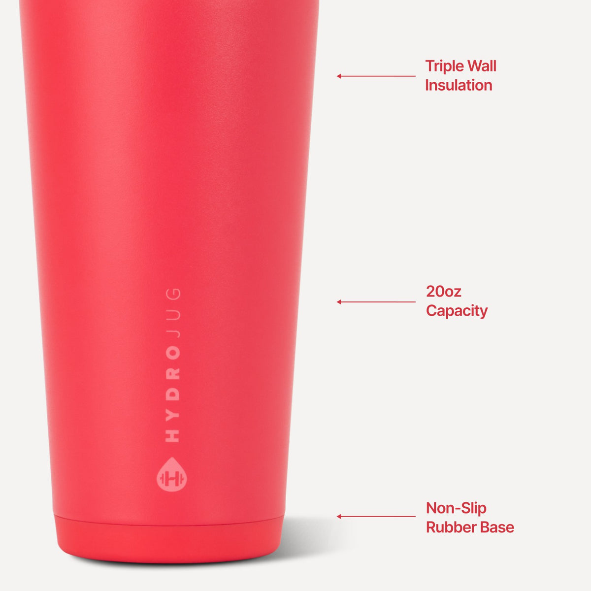 HYDROJUG HydroJug Everyday Tumbler 20oz - Ceramic-Lined Insulated Tumbler with Straw β Fruit Punch