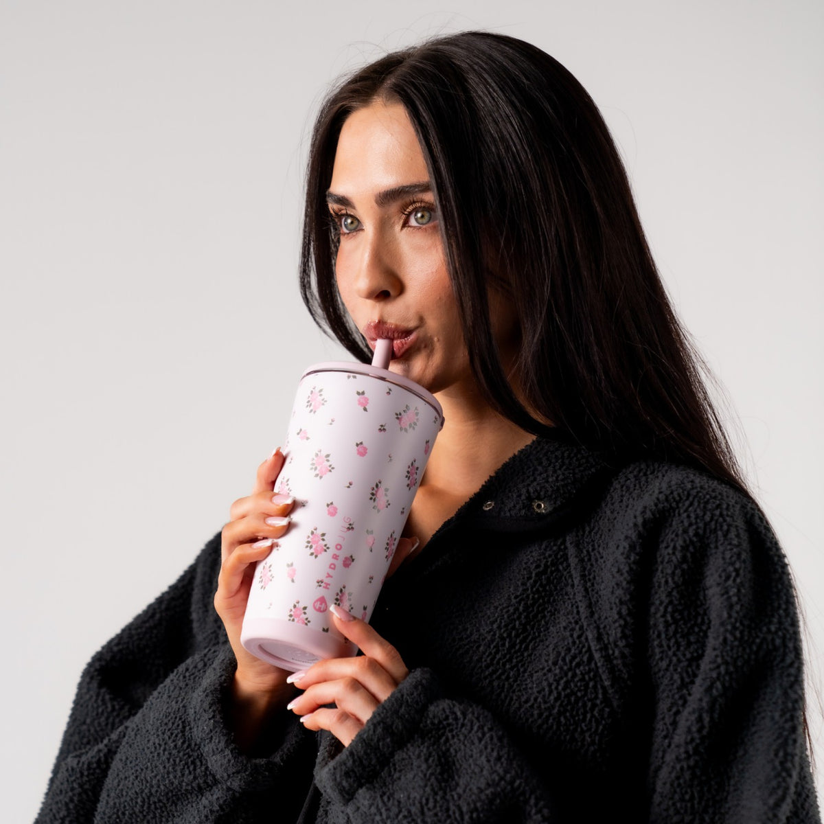 HYDROJUG HydroJug Everyday Tumbler 20oz - Ceramic-Lined Insulated Tumbler with Straw β Wildrose