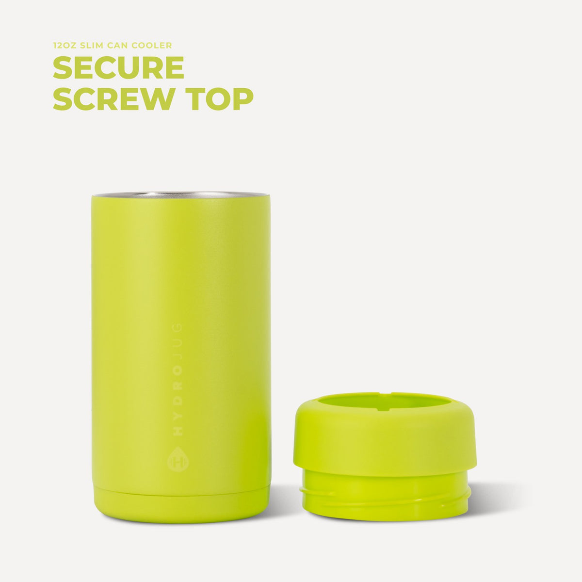 HYDROJUG HydroJug Slim Can Cooler 12oz - Insulated Stainless Steel Skinny Can Holder – Lemon Lime