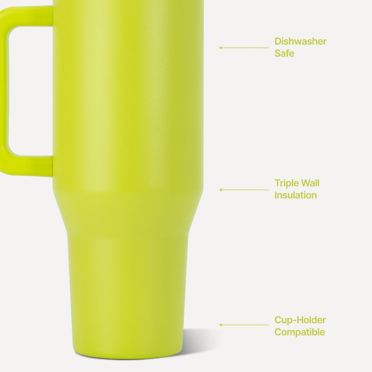 HYDROJUG HydroJug Traveler 40oz - All-Day Insulated Tumbler with Handle – Lemon Lime