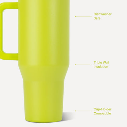 HYDROJUG HydroJug Traveler 40oz - All-Day Insulated Tumbler with Handle – Lemon Lime