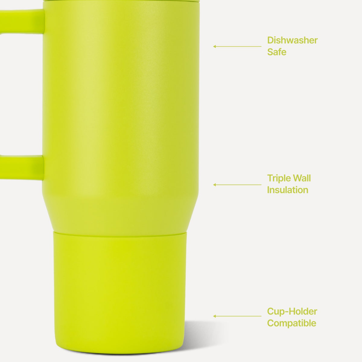 HYDROJUG HydroJug Traveler 20oz - Compact Insulated Tumbler with Handle – Lemon Lime