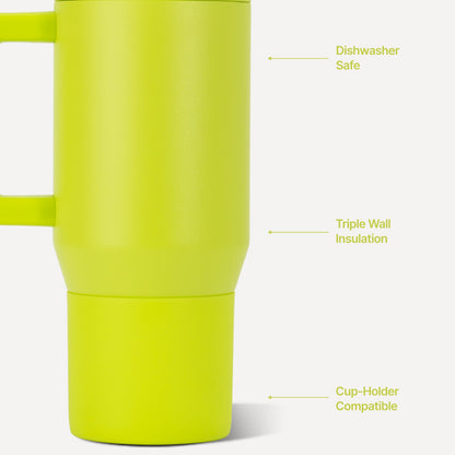 HYDROJUG HydroJug Traveler 20oz - Compact Insulated Tumbler with Handle – Lemon Lime