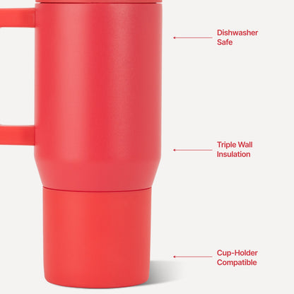 HYDROJUG HydroJug Traveler 20oz - Compact Insulated Tumbler with Handle – Fruit Punch