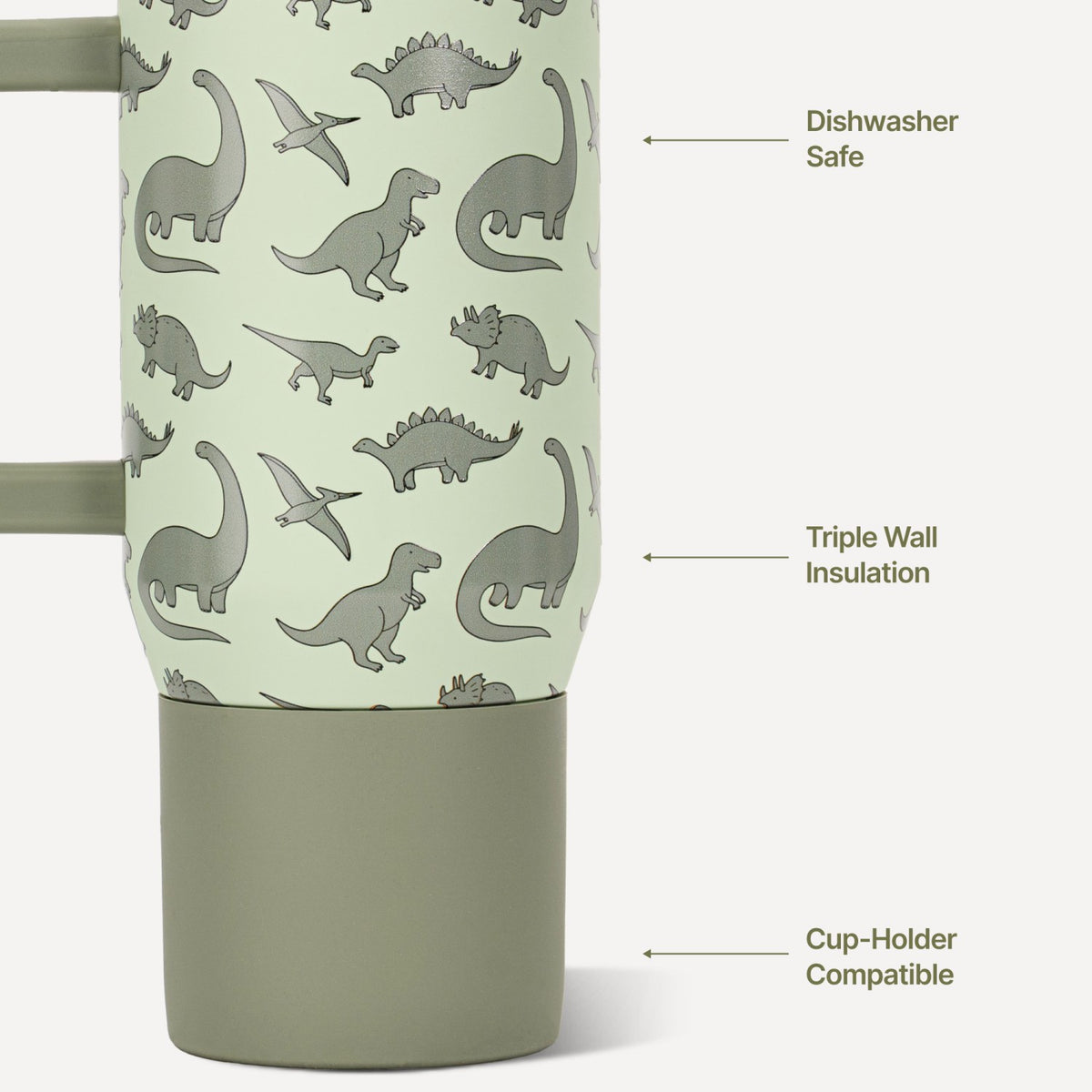 HYDROJUG HydroJug Traveler 20oz - Leakproof Kids Tumbler with Handle – Dinosaur