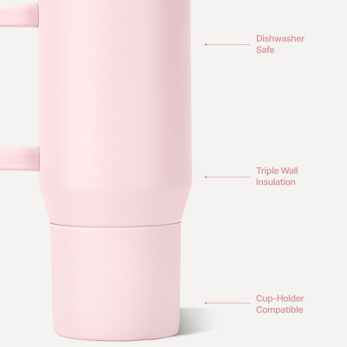 HYDROJUG HydroJug Traveler 20oz - Compact Insulated Tumbler with Handle – Pink Sand