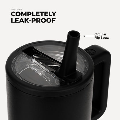 HYDROJUG HydroJug Traveler 20oz - Compact Insulated Tumbler with Handle – Black