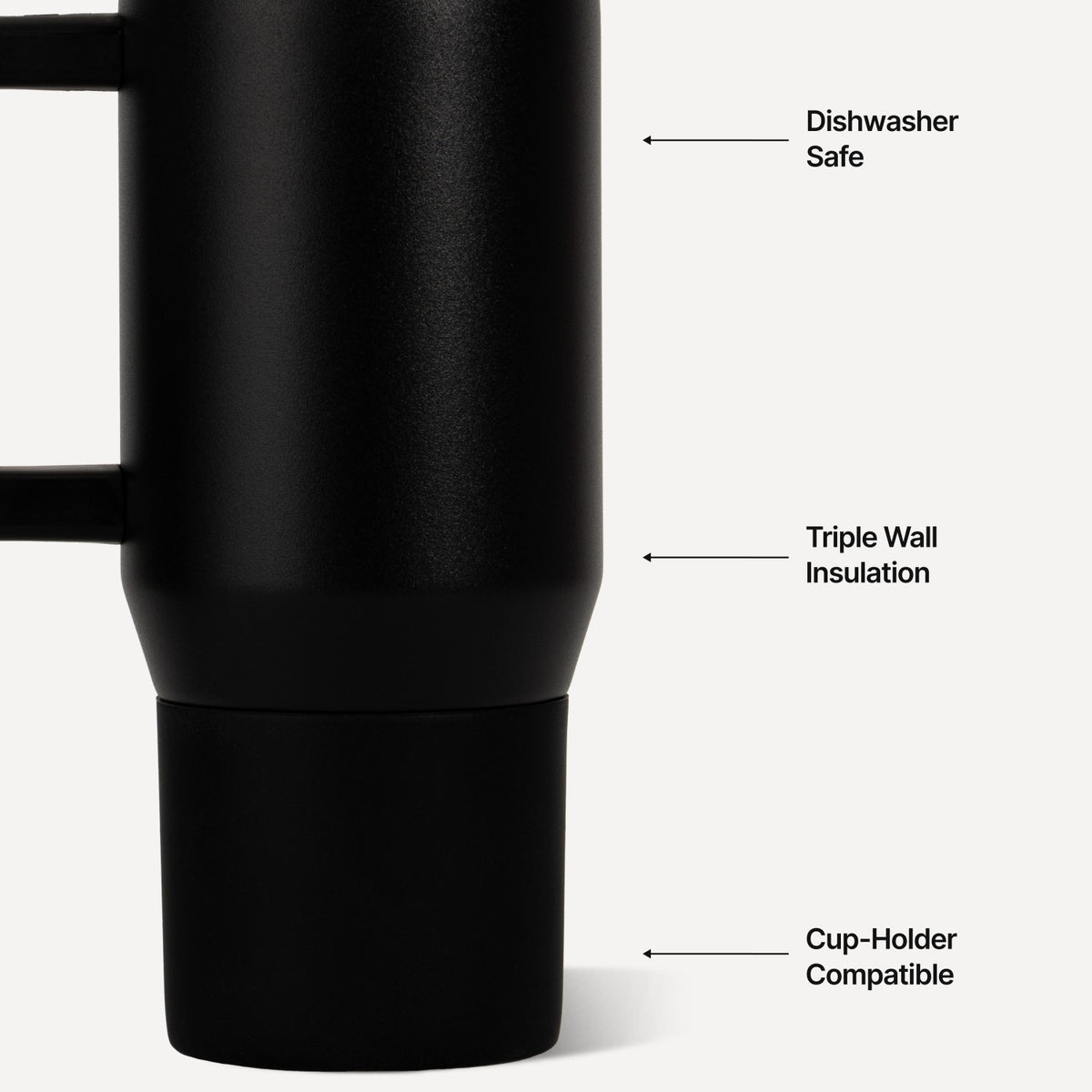 HYDROJUG HydroJug Traveler 20oz - Compact Insulated Tumbler with Handle – Black