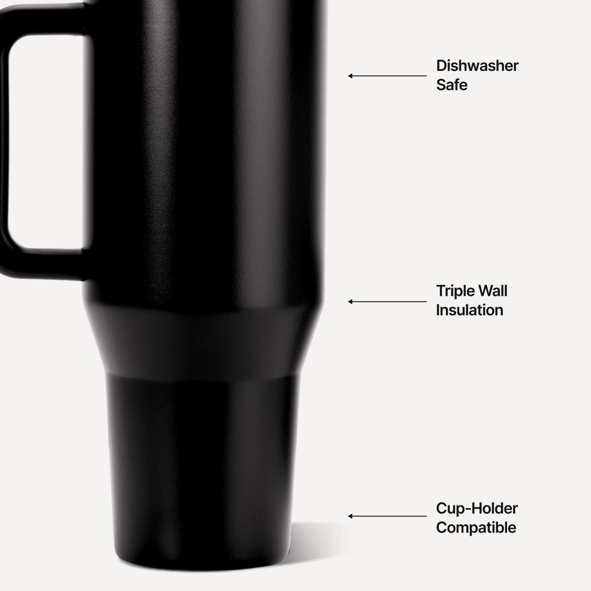 HYDROJUG HydroJug Traveler 32oz - Leakproof Insulated Tumbler with Handle – Black