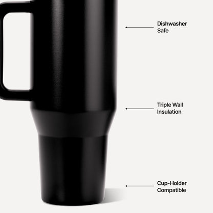 HYDROJUG HydroJug Traveler 32oz - Leakproof Insulated Tumbler with Handle – Black