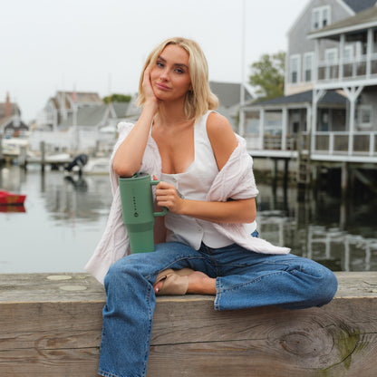 HYDROJUG HydroJug Traveler 40oz - All-Day Insulated Tumbler with Handle – Sage