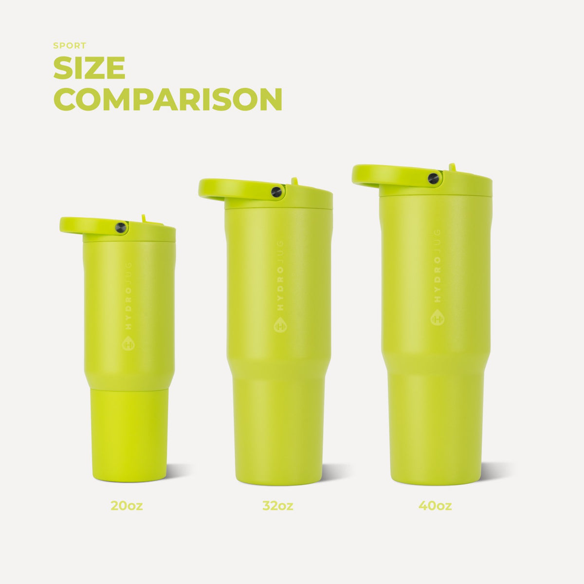 HYDROJUG HydroJug Sport 40oz - Large Leakproof Insulated Water Bottle – Lemon Lime