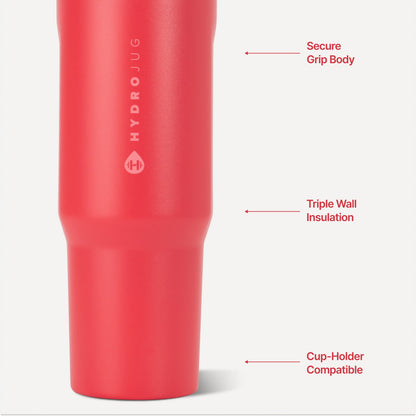 HYDROJUG HydroJug Sport 32oz - Leakproof Insulated Water Bottle, Workout & Hike – Fruit Punch
