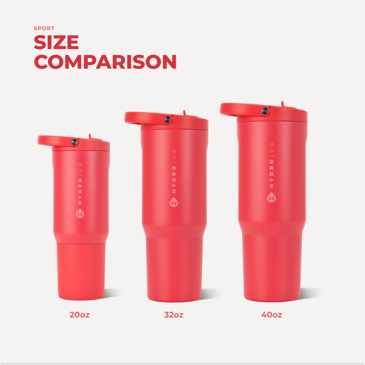 HYDROJUG HydroJug Sport 32oz - Leakproof Insulated Water Bottle, Workout & Hike – Fruit Punch