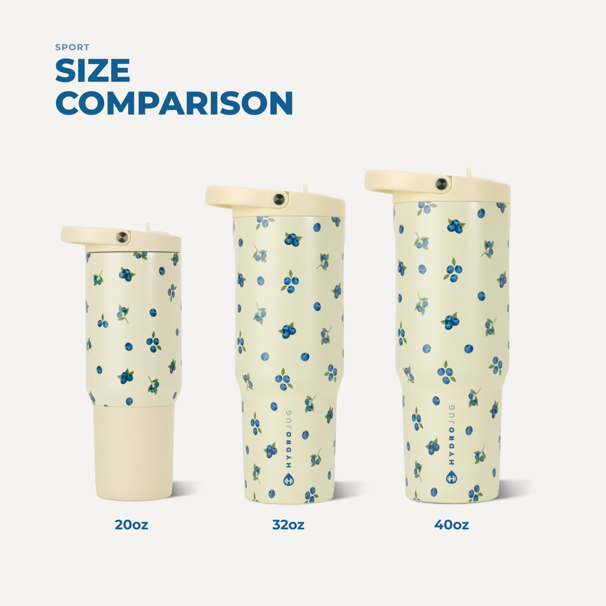 HYDROJUG HydroJug Sport 20oz - Insulated Water Bottle, Leakproof Flip Straw – Freshly Pick'd