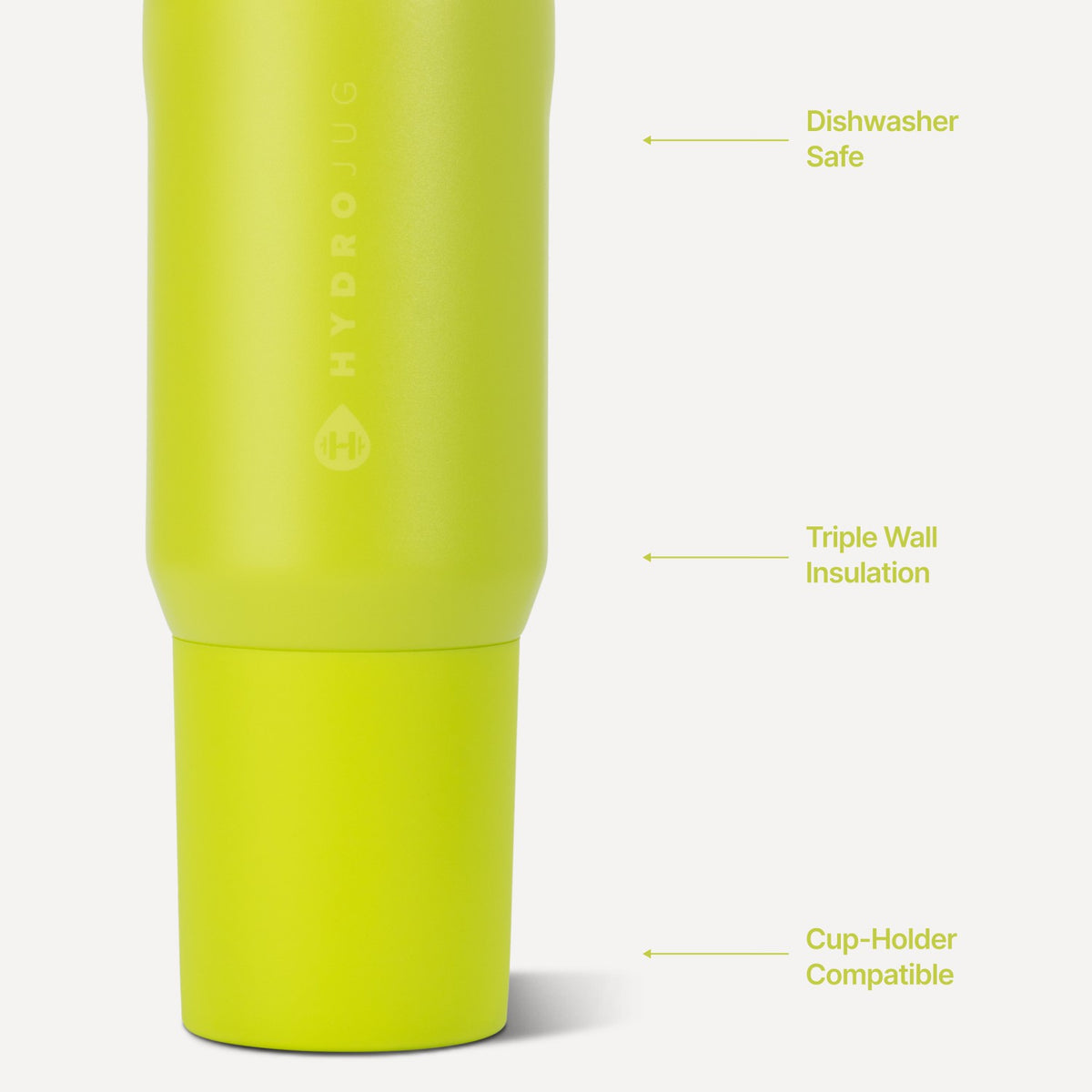 HYDROJUG HydroJug Sport 20oz - Insulated Water Bottle, Leakproof Flip Straw – Lemon Lime