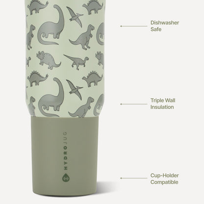 HYDROJUG HydroJug Sport 20oz - Leakproof Kids Insulated Water Bottle – Dinosaur