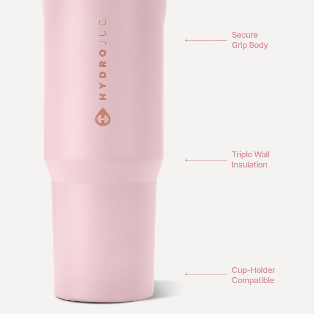 HYDROJUG HydroJug Sport 32oz - Leakproof Insulated Water Bottle, Workout & Hike – Pink Sand