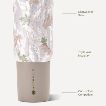 HYDROJUG HydroJug Sport 20oz - Kids Insulated Water Bottle, Leakproof Flip Straw – Camo