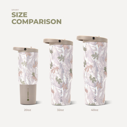 HYDROJUG HydroJug Sport 20oz - Kids Insulated Water Bottle, Leakproof Flip Straw – Camo