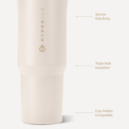 HYDROJUG HydroJug Sport 40oz - Large Leakproof Insulated Water Bottle – Cream