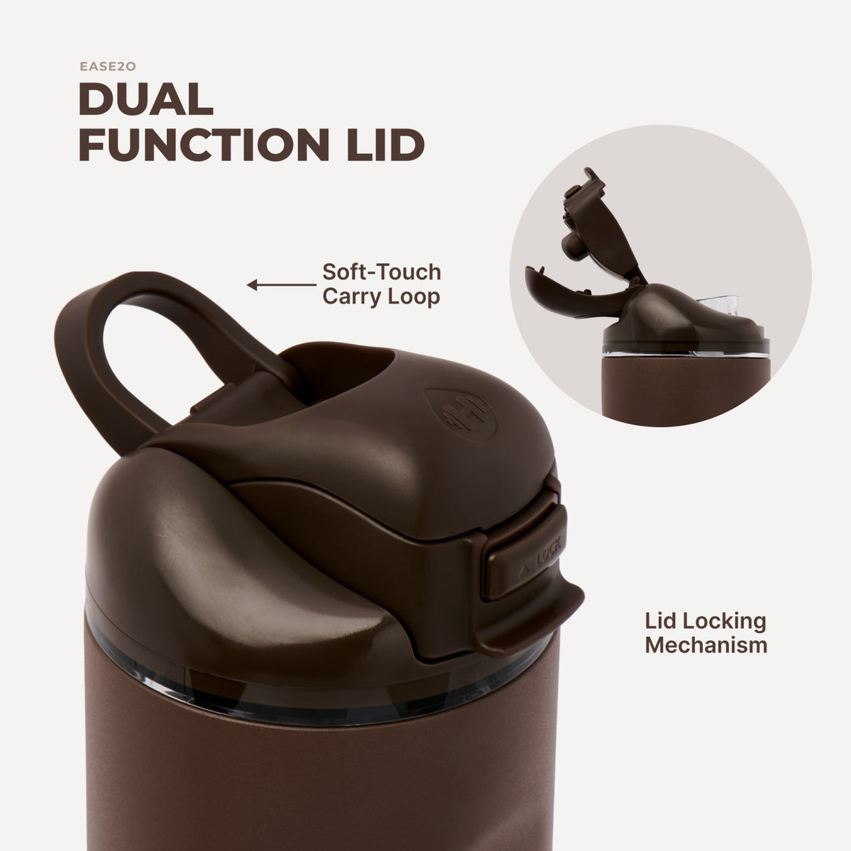 HYDROJUG HydroJug Ease2o 24oz - Chestnut