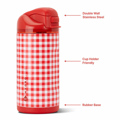 HYDROJUG HydroJug Ease2o 14oz - Leakproof 2-in-1 Kids Water Bottle with Straw & Chug Spout – Summer Picnic
