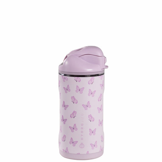 HYDROJUG HydroJug Ease2o 14oz - Leakproof 2-in-1 Kids Water Bottle with Straw & Chug Spout – Flutter