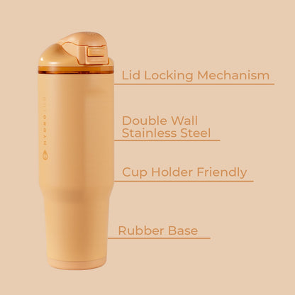 HYDROJUG HydroJug Ease2o 32oz - Compact Water Bottle with Straw & Chug Spout – Marigold