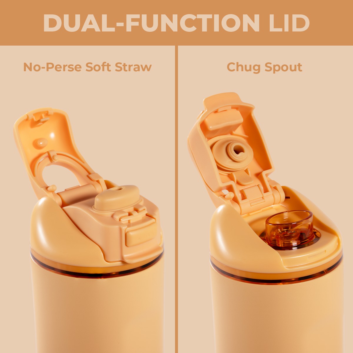 HYDROJUG HydroJug Ease2o 32oz - Compact Water Bottle with Straw & Chug Spout – Marigold
