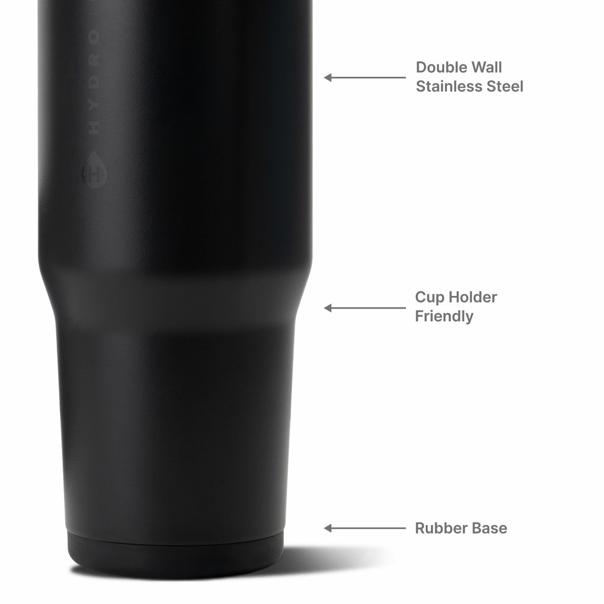 HYDROJUG HydroJug Ease2o 40oz - Dual-Function Water Bottle with Straw & Chug Spout – Black
