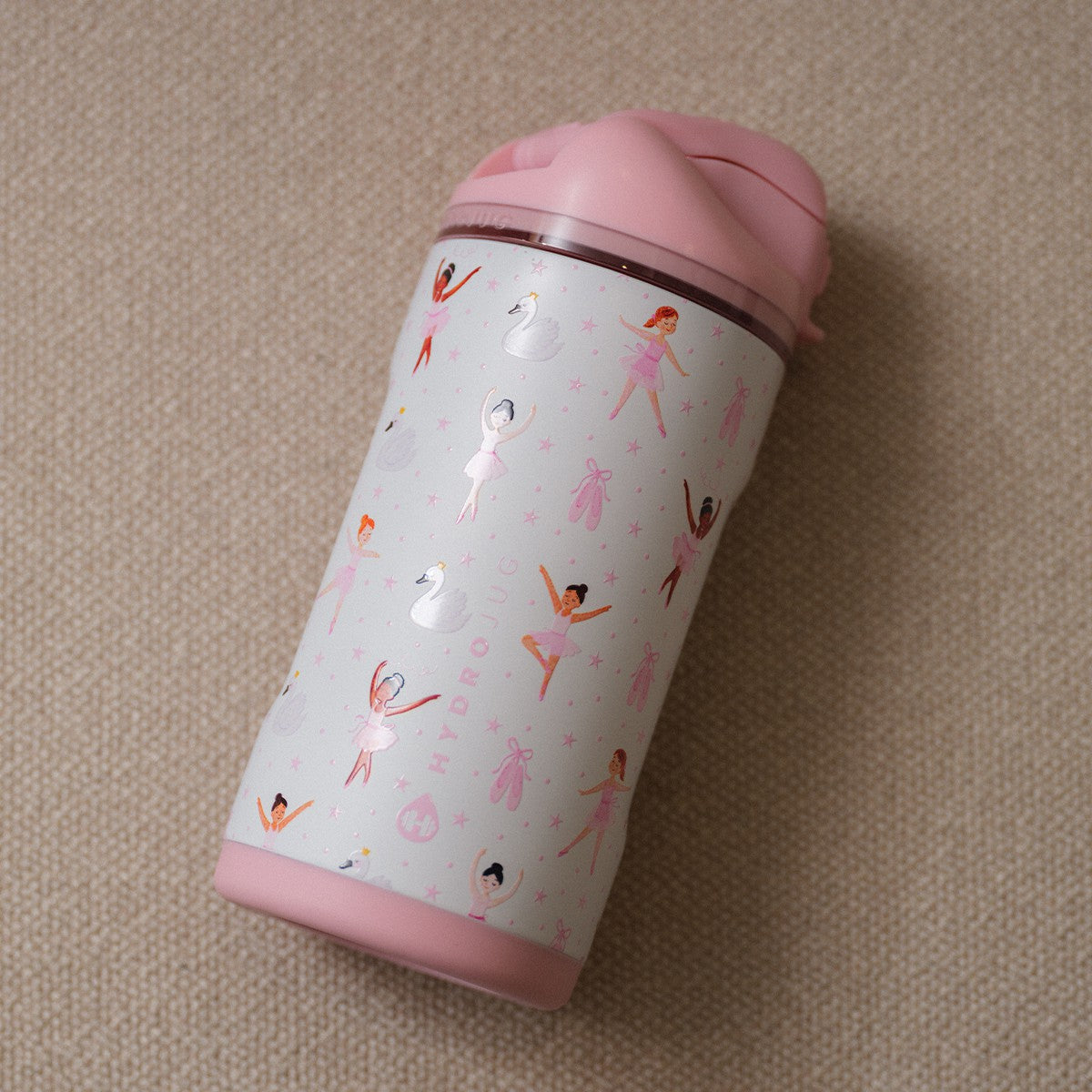 HYDROJUG HydroJug Ease2o 14oz - Leakproof 2-in-1 Kids Water Bottle with Straw & Chug Spout – Ballerina