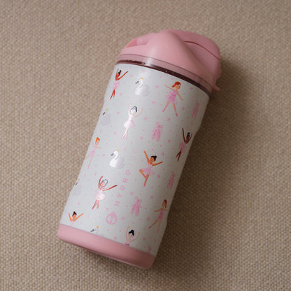 HYDROJUG HydroJug Ease2o 14oz - Leakproof 2-in-1 Kids Water Bottle with Straw & Chug Spout – Ballerina