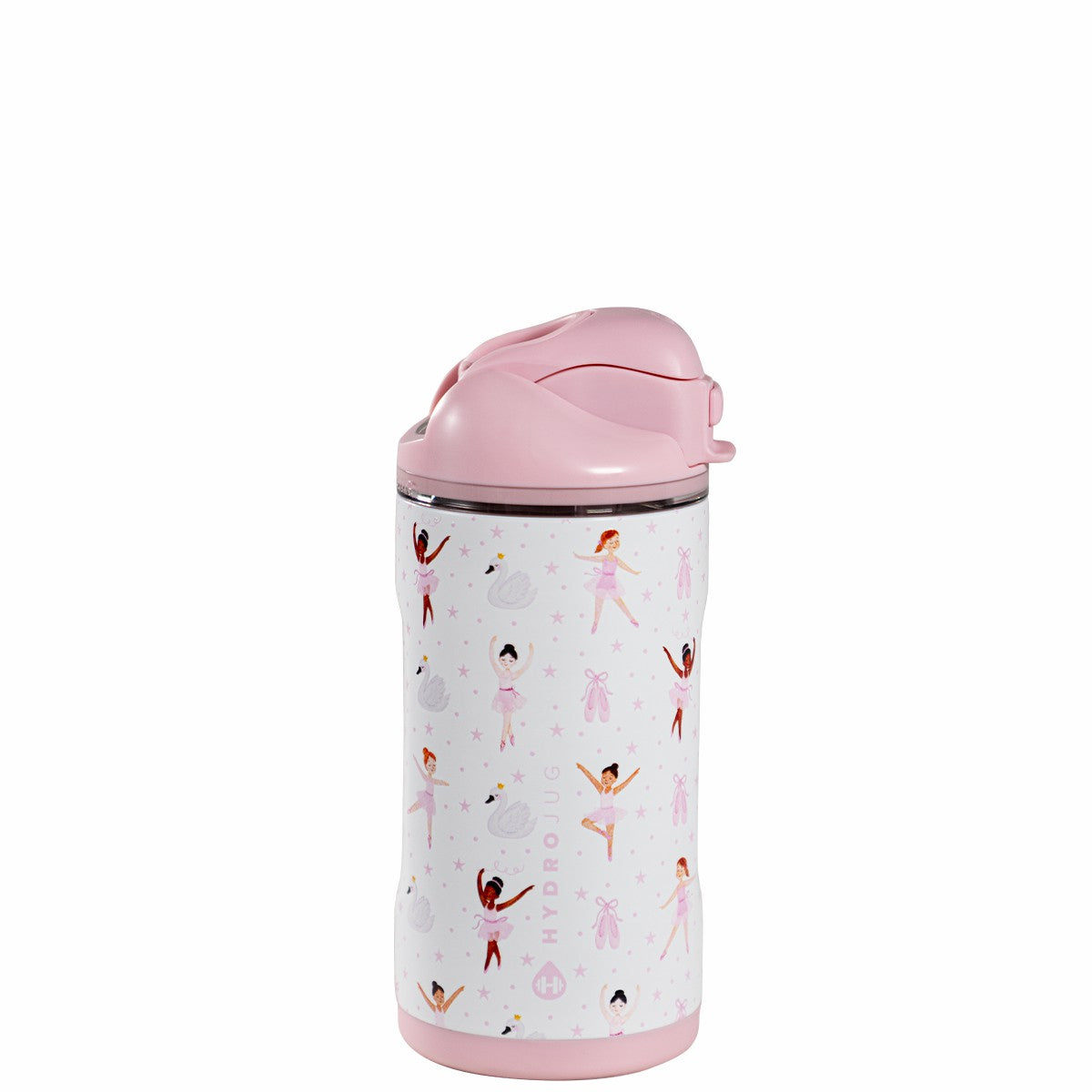 HYDROJUG HydroJug Ease2o 14oz - Leakproof 2-in-1 Kids Water Bottle with Straw & Chug Spout – Ballerina