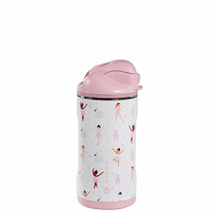 HYDROJUG HydroJug Ease2o 14oz - Leakproof 2-in-1 Kids Water Bottle with Straw & Chug Spout – Ballerina