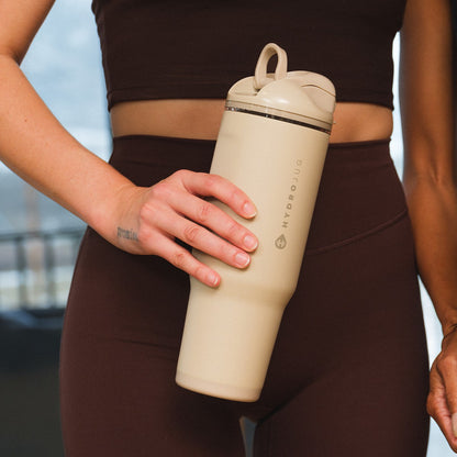 HYDROJUG HydroJug Ease2o 32oz - Compact Water Bottle with Straw & Chug Spout – Dune
