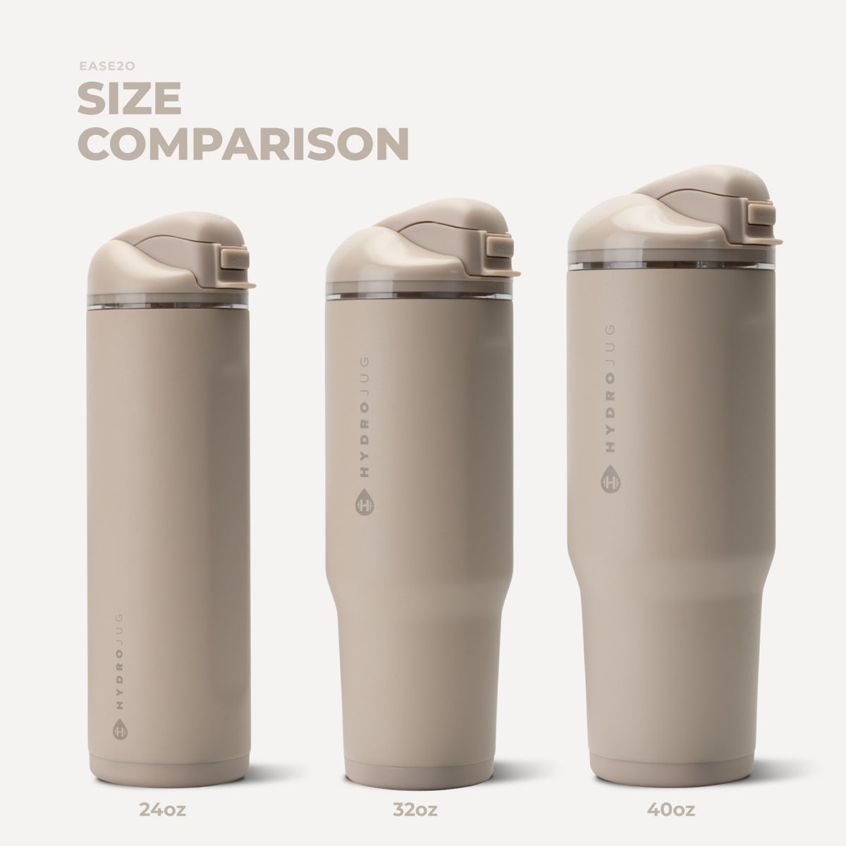 HYDROJUG HydroJug Ease2o 32oz - Compact Water Bottle with Straw & Chug Spout – Dune