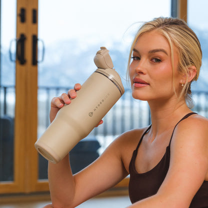 HYDROJUG HydroJug Ease2o 32oz - Compact Water Bottle with Straw & Chug Spout – Dune