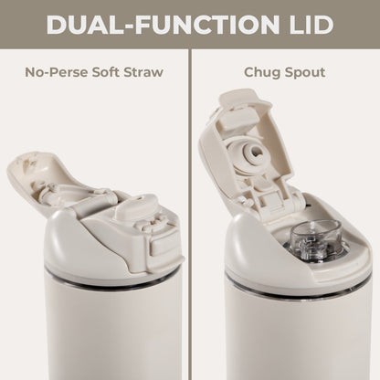 HYDROJUG HydroJug Ease2o 40oz - Dual-Function Water Bottle with Straw & Chug Spout – Linen