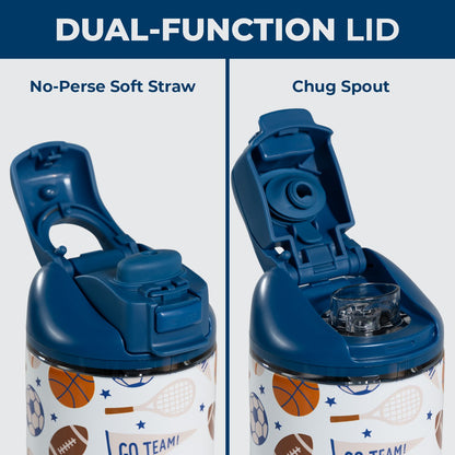 HYDROJUG HydroJug Ease2o 14oz - Leakproof 2-in-1 Kids Water Bottle with Straw & Chug Spout – All Stars