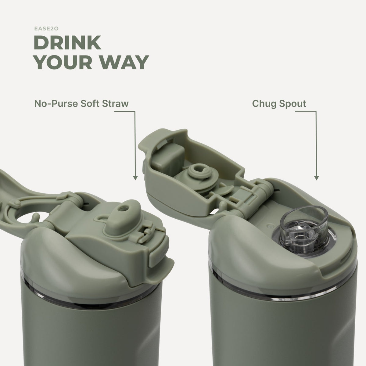 HYDROJUG HydroJug Ease2o 32oz - Compact Water Bottle with Straw & Chug Spout – Courtyard