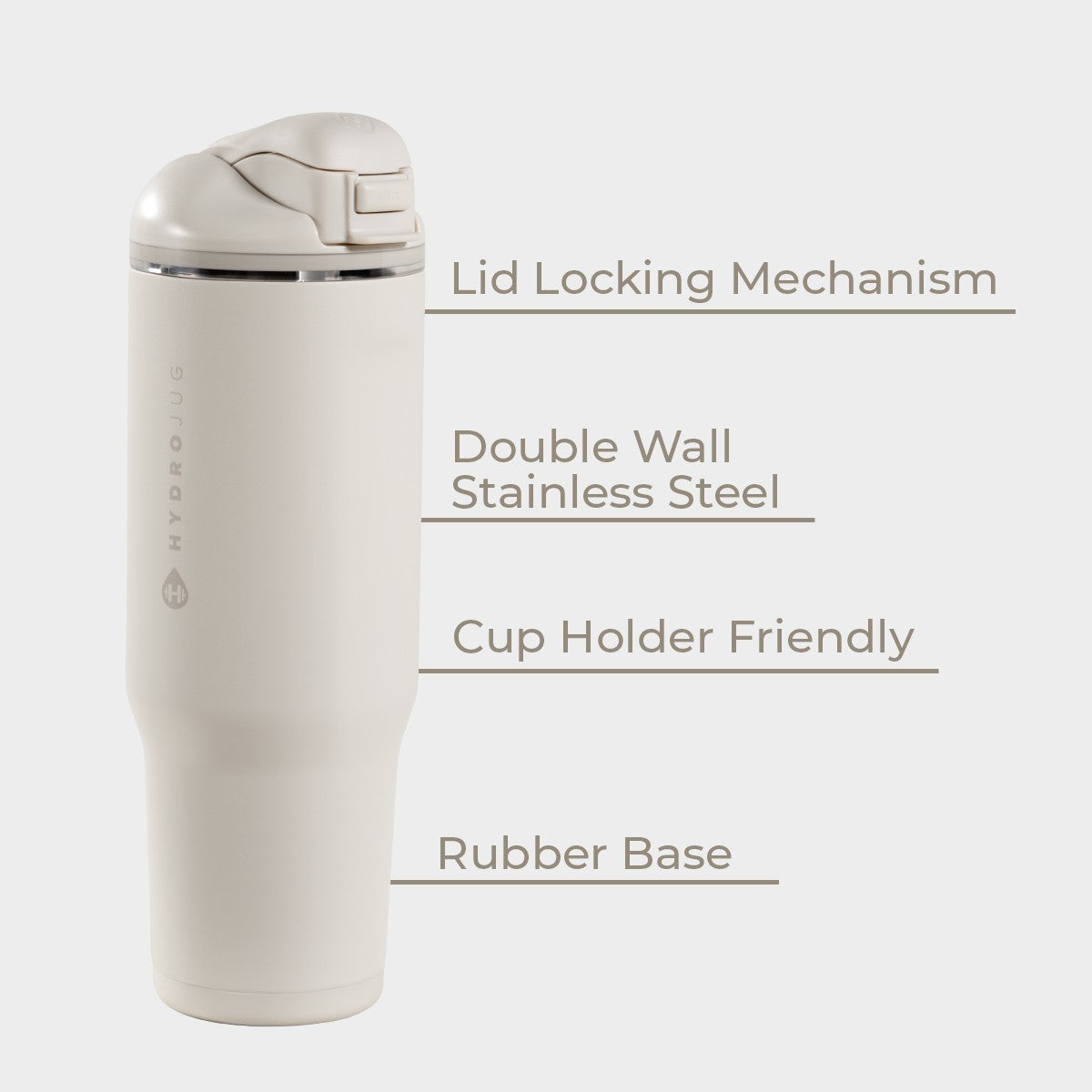 HYDROJUG HydroJug Ease2o 32oz - Compact Water Bottle with Straw & Chug Spout – Linen