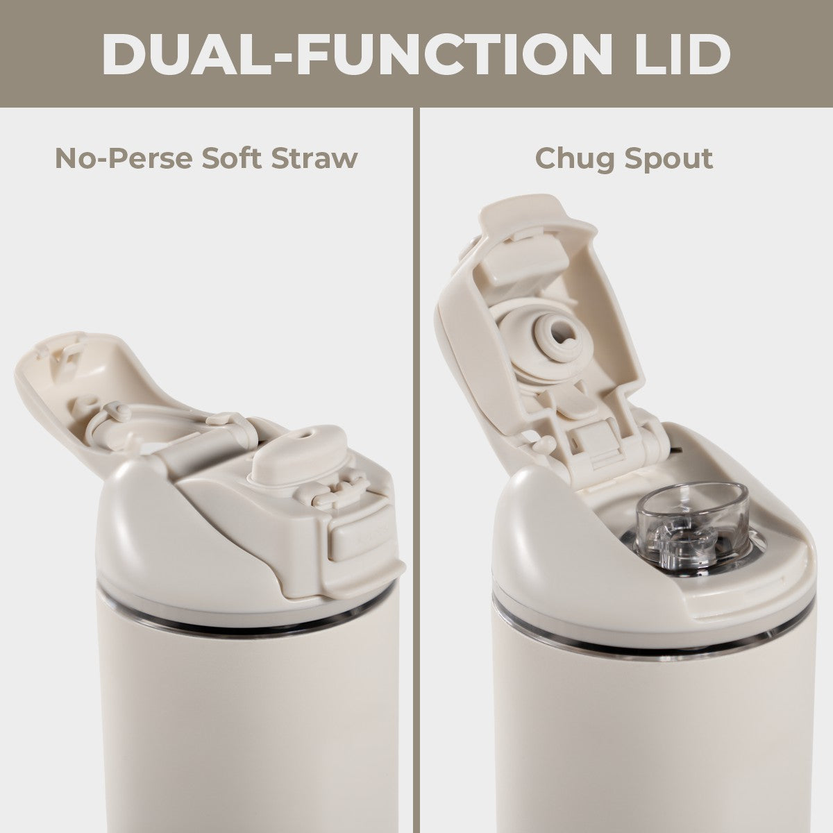 HYDROJUG HydroJug Ease2o 32oz - Compact Water Bottle with Straw & Chug Spout – Linen