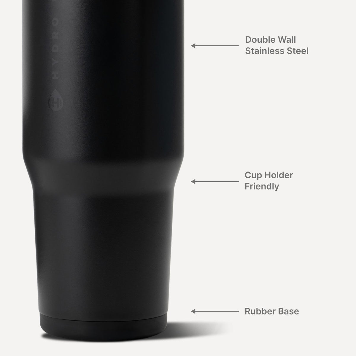 HYDROJUG HydroJug Ease2o 32oz - Compact Water Bottle with Straw & Chug Spout – Black