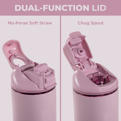 HYDROJUG HydroJug Ease2o 24oz - 2-in-1 Water Bottle with Soft Straw & Chug Spout – Sweet Pea