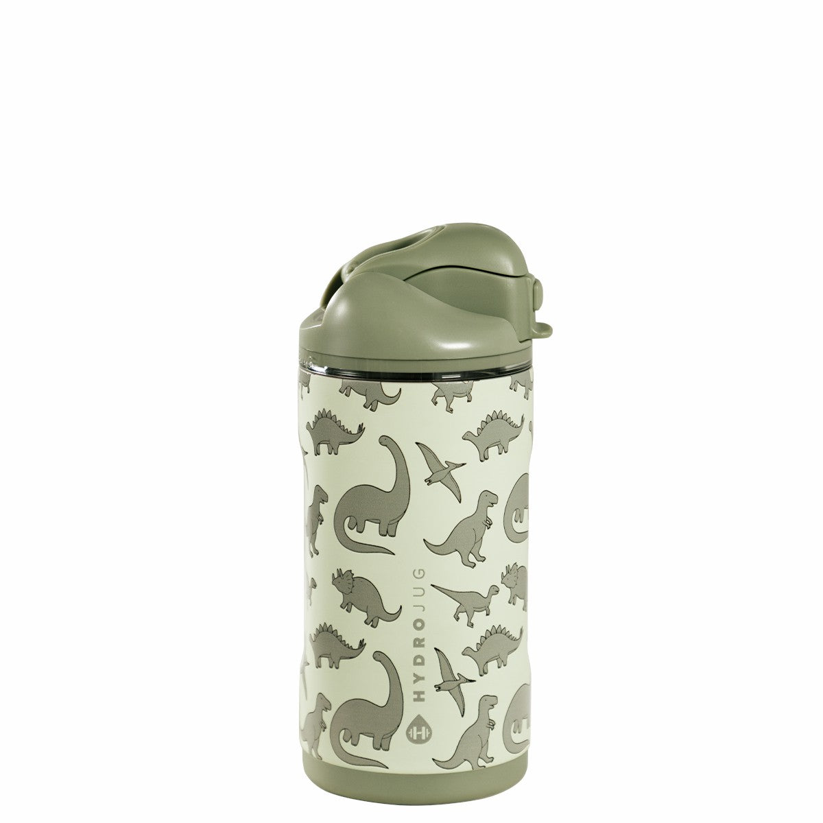 HYDROJUG HydroJug Ease2o 14oz - Leakproof 2-in-1 Kids Water Bottle with Straw & Chug Spout – Dinosaur