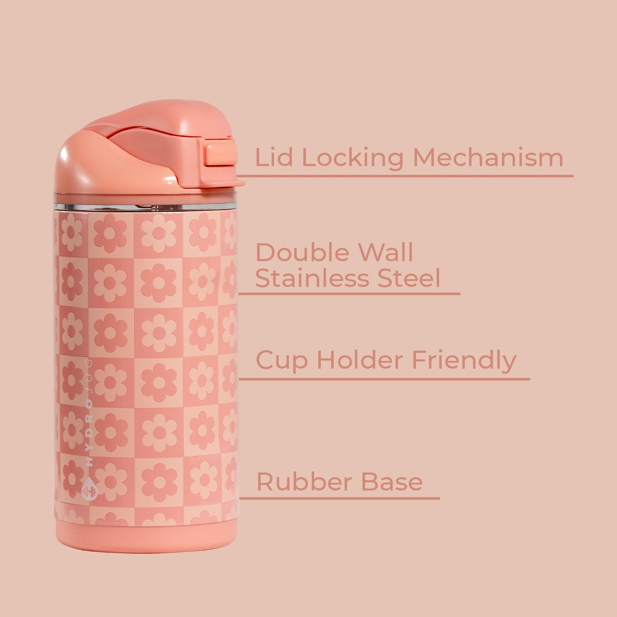 HYDROJUG HydroJug Ease2o 14oz - Leakproof 2-in-1 Kids Water Bottle, Straw & Chug Spout – Daisy Checkers